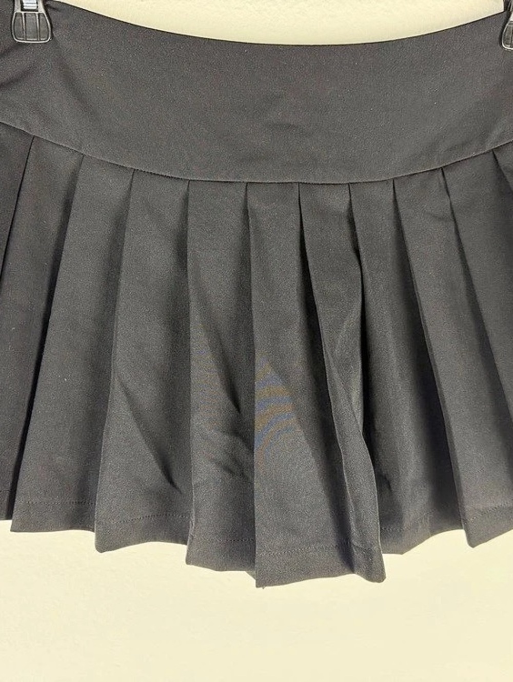 Emerson Lang Black Pleated Mini Skort in Black